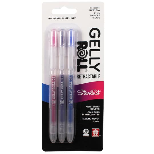 Sakura® Gelly Roll® 0.8mm Medium Point Retractable Stardust Gel Pen Set